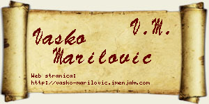 Vasko Marilović vizit kartica